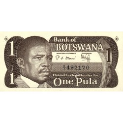 1983 - Botswana PIC 6a 1 Pula banknote