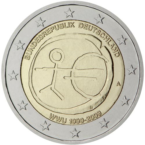 2009 - Alemania Moneda 2€ conmemorativa 10 Anv. UME (F)