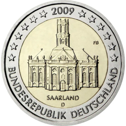 2009 - Alemania Moneda 2€ conmemorativa Castillo de Saarland (F)