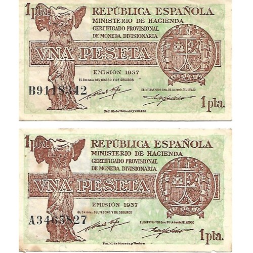 1937 - España GU 418 1 peseta MBC