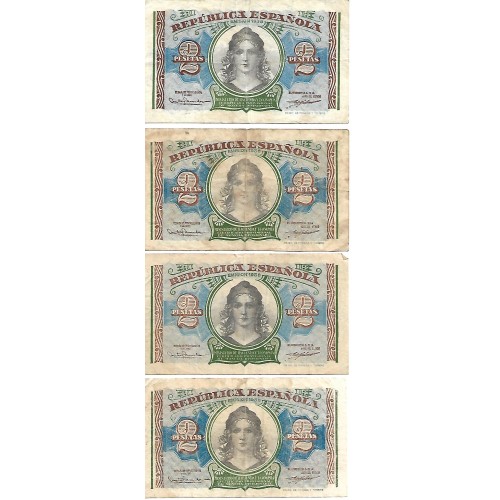 1938 - España GU 420 2 pesetas BC