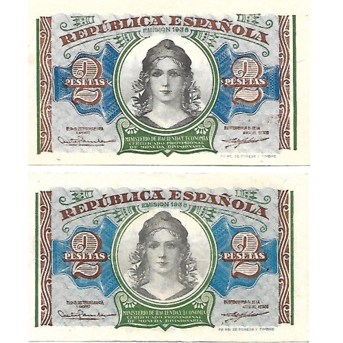 1938 - España GU 420 2 pesetas EBC
