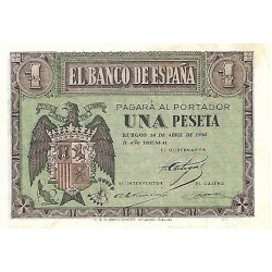 1938 - Spain PIC 108 1 peseta XF