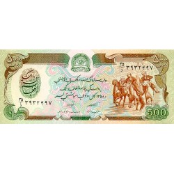 1990 - Afganistan pic 60b billete de 500 Afghanis