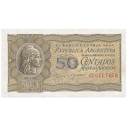 1951/56 - Argentina P261 50 centavos