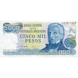 1977/83 - Argentina P305b billete de 5.000 Pesos