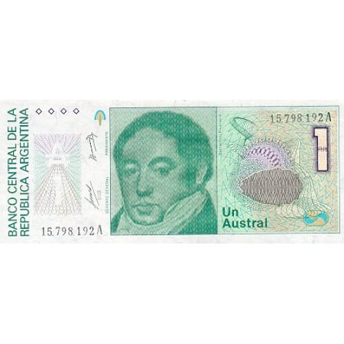 1985/9 - Argentina P323b billete de 1 Austral