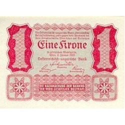 1922 - Austria P73 billete de 1 Krone