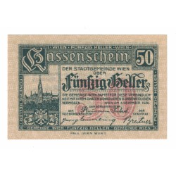 1919 - Austria D billete de 50 Heller
