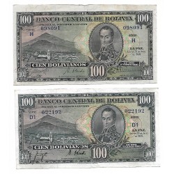 1928 - Bolivia P133 billete de 100 Bolivianos EBC
