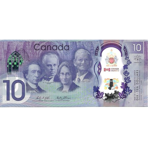 2017 - Canada 10 Dollars banknote P112 UNC