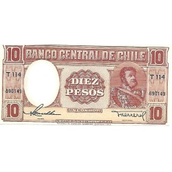 1947/58 - Chile PIC 111 billete de 10 Pesos
