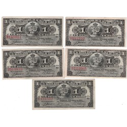 1896  - Cuba P47 1 Peso banknote (XF) banknote