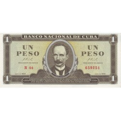 1966 - Cuba P100 1 Peso banknote