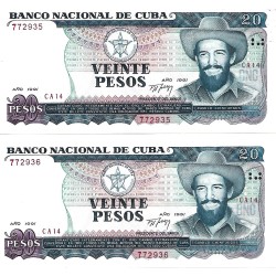 1991 - Cuba P110a billete de 20 Pesos EBC