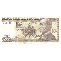 2015 - Cuba P117 billete de 10 Pesos BC