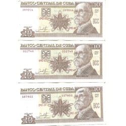 2017 - Cuba P117 billete de 10 Pesos BC
