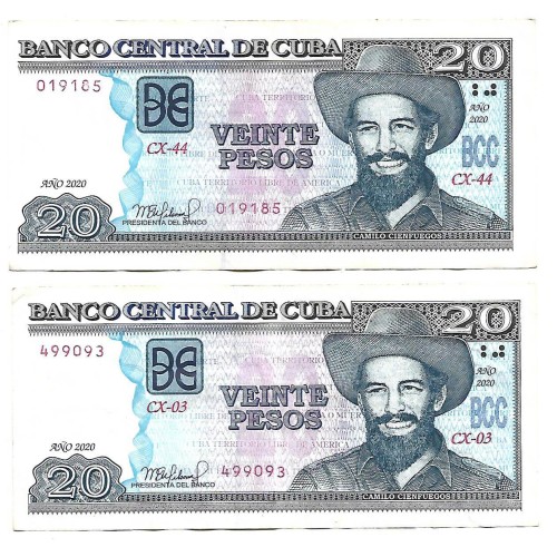 2020 - Cuba P122 billete de 20 Pesos MBC