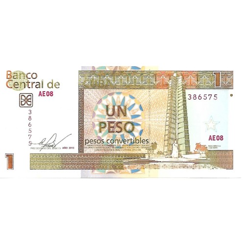 2013 - Cuba P-FX46 billete de 1 Peso S/C