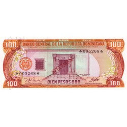 1978 - República Dominicana P122cs4 billete 100 Pesos Oro Specimen