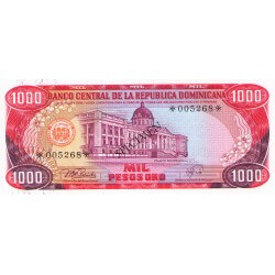 1978 - República Dominicana P124cs4 billete 1.000 Pesos Oro Specimen