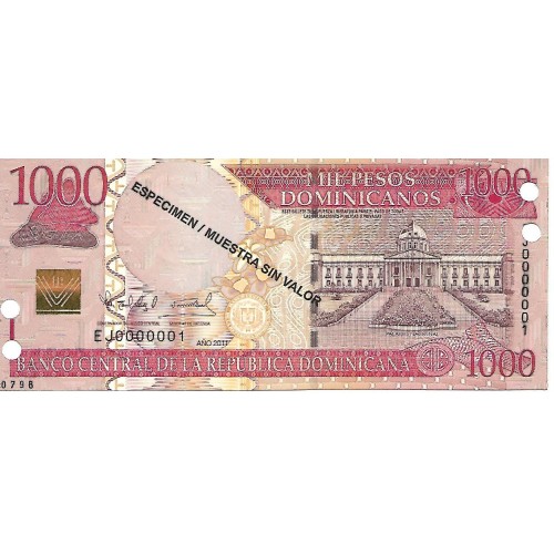 2011 - Dominican Republic PIC 187s 1000 Pesos Dominicans banknote UNC