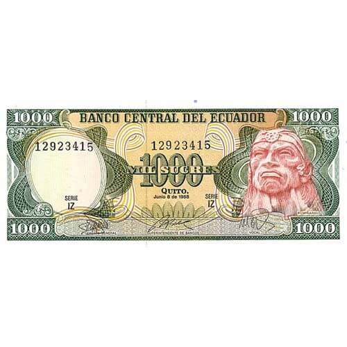 1986 - Ecuador PIC 125a 1,000 Sucres banknote UNC