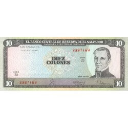 1980 - El Salvador P129b billete de 10 Colones S/C