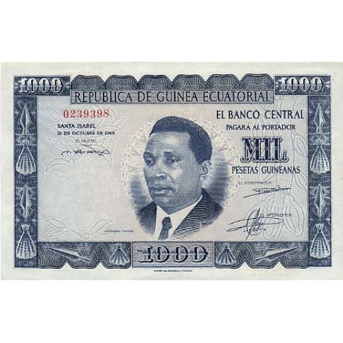 1969 - Guinea Ecuatorial PIC 3 billete de 1000 pesetas S/C