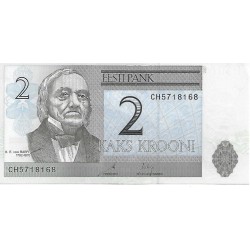 2007 - Estonia PIC 85b billete de 2 Coronas