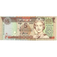 1998 - Fiji Islands P101a 5 Dollars banknote