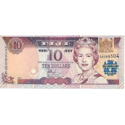 2002 - Fiji Islands P106a 10 Dollars banknote