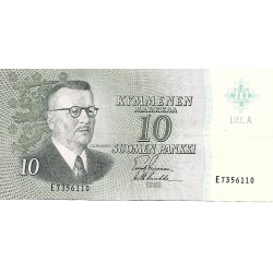 1963 - Finland PIC 100a 10 Markkaa banknote XF