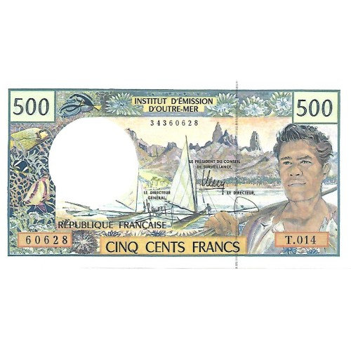 1992 - Territorial France of the Pacific 500 Francs  banknote PIC 1g UNC