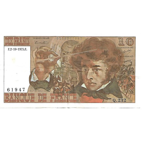 1975 - Francia PIC 150b billete de 10 Francos MBC