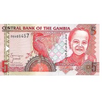 2001/05 -  Gambia PIC 20 5 Dalasis banknote UNC