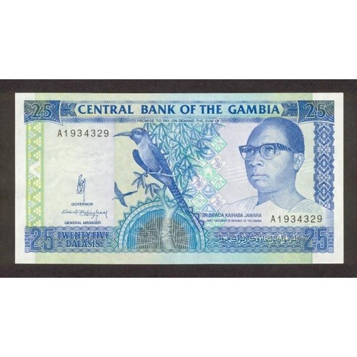 1991/95 -  Gambia PIC 14a billete de 25 Dalasis S/C