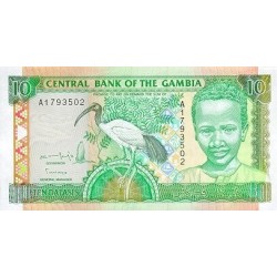 1996 -  Gambia PIC 17 billete de 10 Dalasis S/C