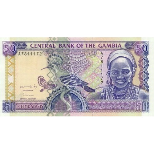 1996 -  Gambia PIC 19 50 Dalasis banknote UNC