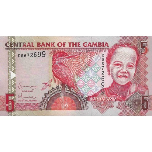 2001/05 -  Gambia PIC 20c 5 Dalasis S15 banknote