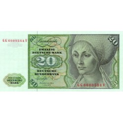1980 -  Alemania Rep. Federal PIC 32c billete de 20 Marcos