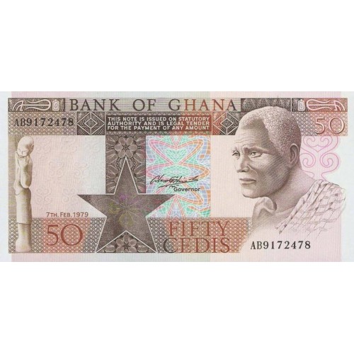 1979 - Ghana Pic 22a 50 Cedis banknote UNC
