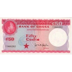 1965 - Ghana Pic 8a 50 Cedis  banknote UNC