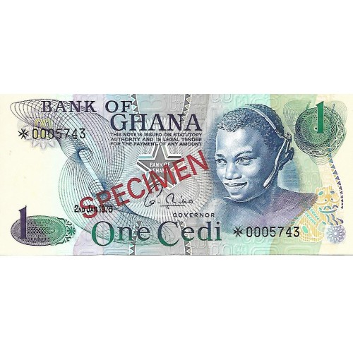 1976 - Ghana PIC S13 billete 1 Cedi S/C