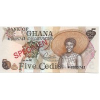 1977 - Ghana PIC S15 billete 5 Cedis S/C