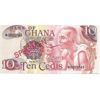 1977 - Ghana PIC S16 billete 10 Cedis S/C