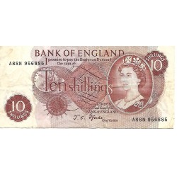 1970 -  Gran Bretaña PIC 373c 10 Shillings MBC