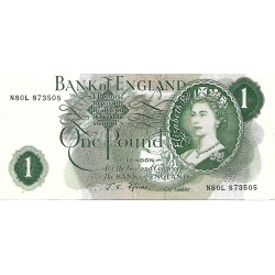 1970 - Great Britain PIC 374e 1 Pound banknote VF