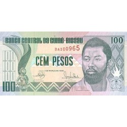 1990 - Guinea Bissau PIC 11 100 Pesos banknote UNC