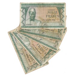 1960 - Guinea PIC 15a 1000 Francs banknote F